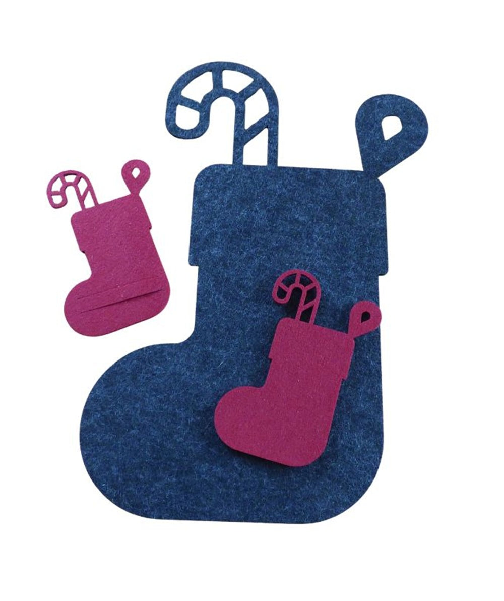 Filzuntersetzer Nikolausstiefel, 6 Größen, 30 Farben