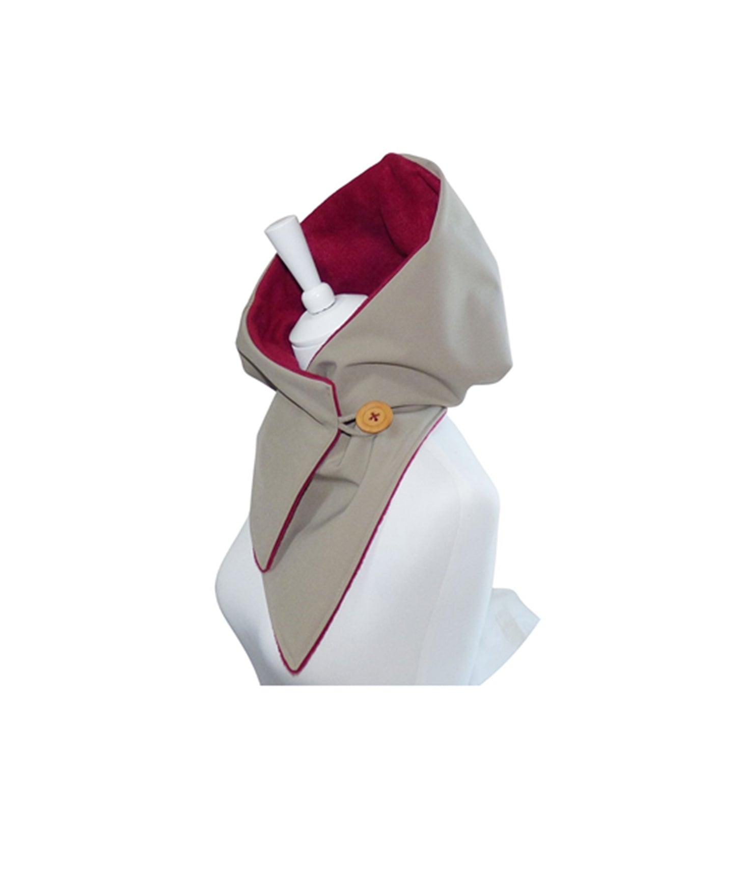 Kapuzenschal Softshell beige bordeaux