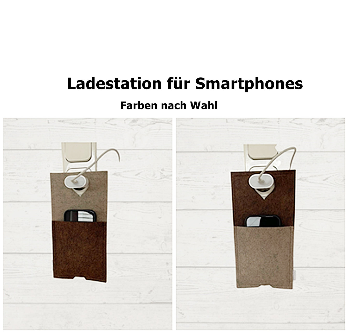 Ladestation für Smartphone, Filz