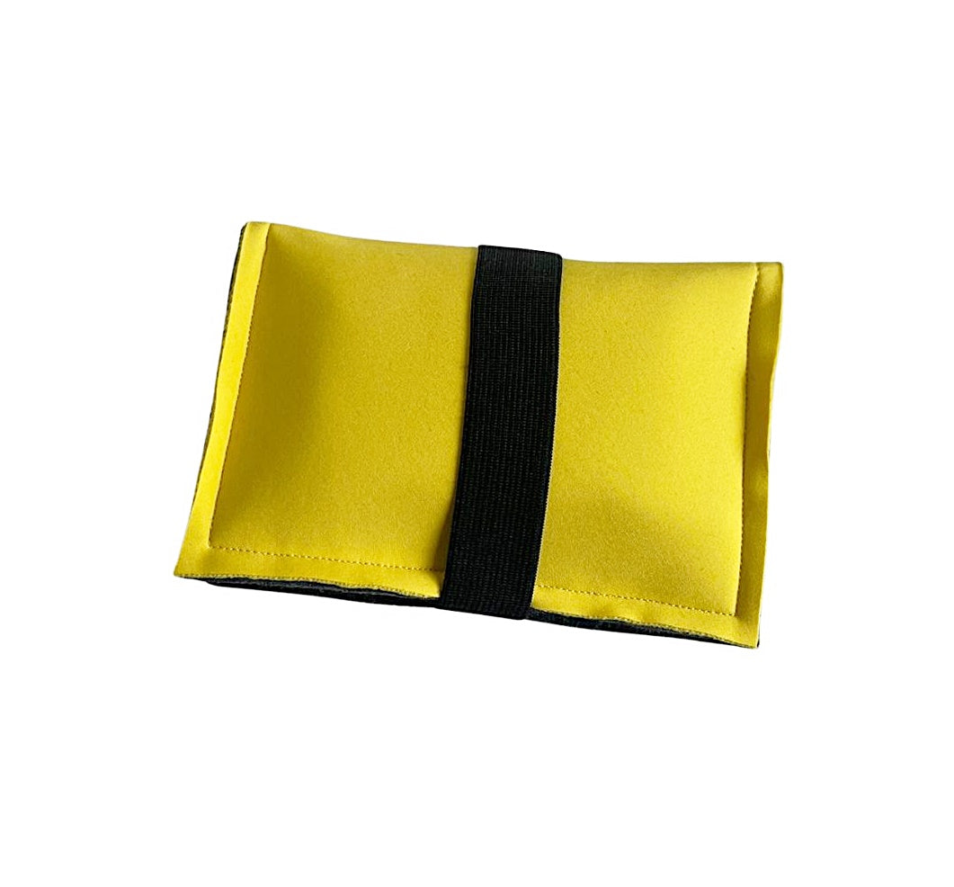 Tabaktasche Softshell Violan-Filz, gelb anthrazit