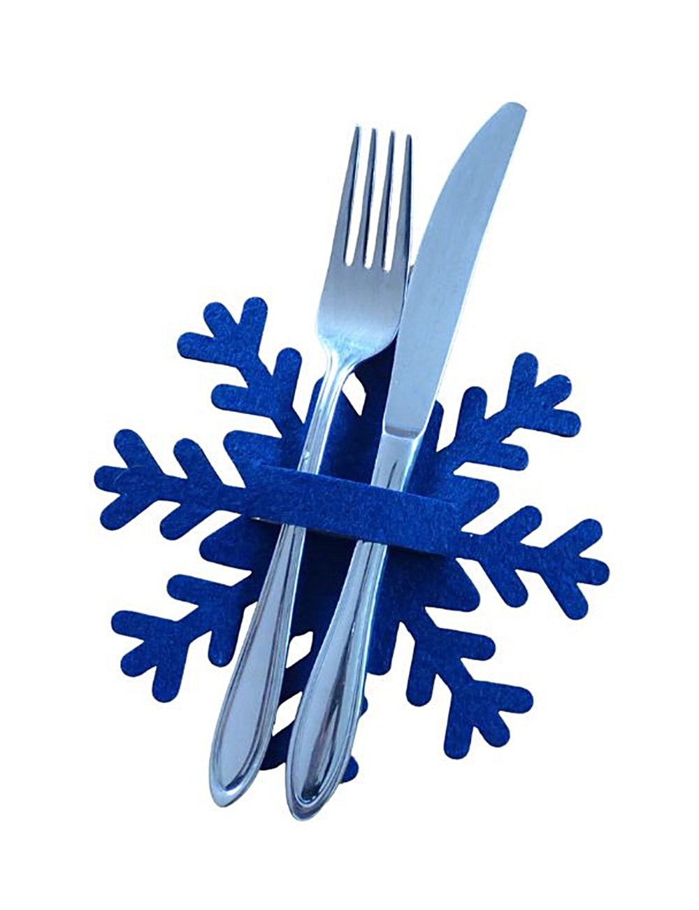 Filzuntersetzer Schneeflocke, 5 Größen, 30 Farben, Bestecktasche