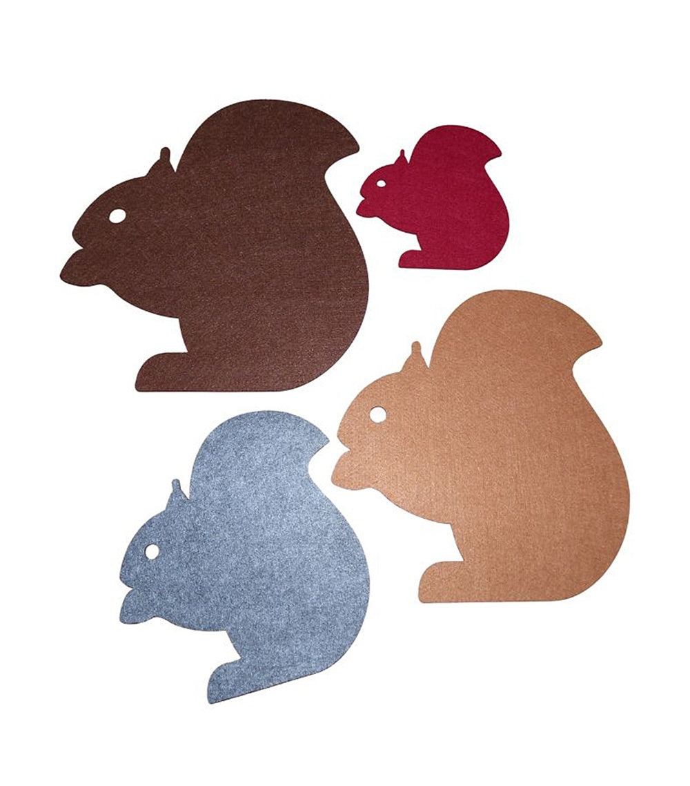 Filzuntersetzer Eichhörnchen, Auswahl Größe und Farbe