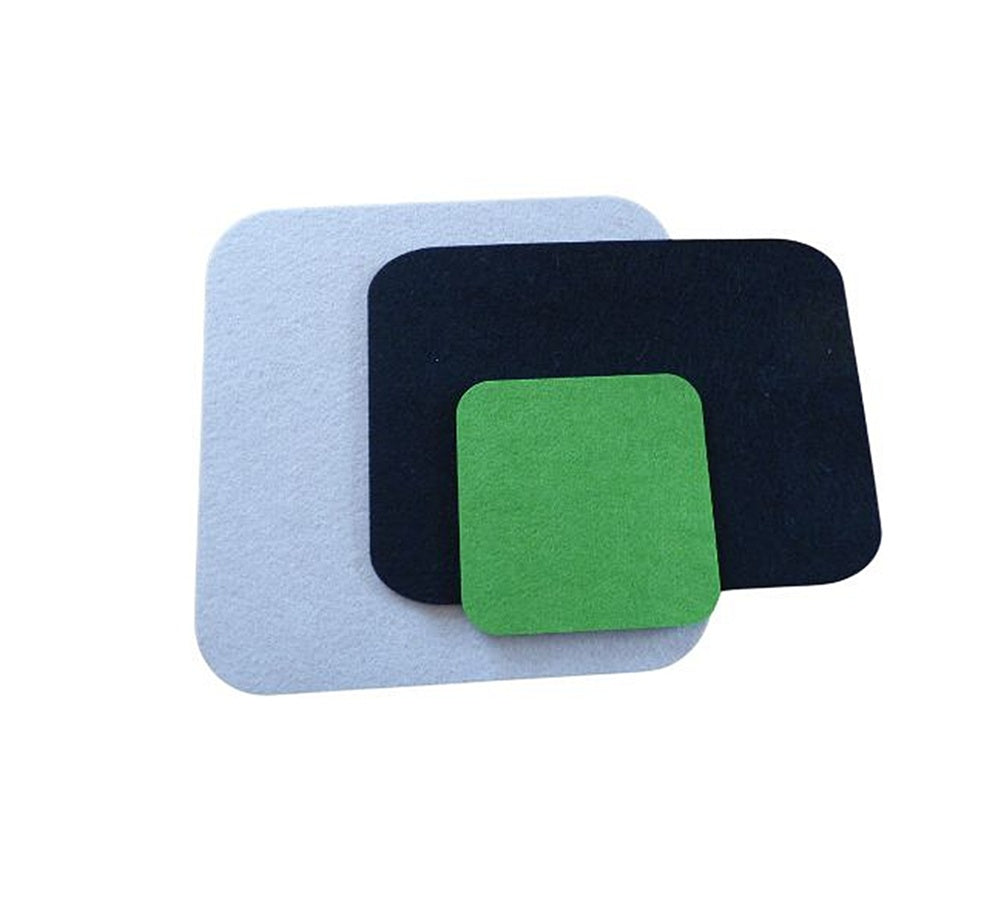 Felt coasters rectangle, 9 sizes, 26 colors