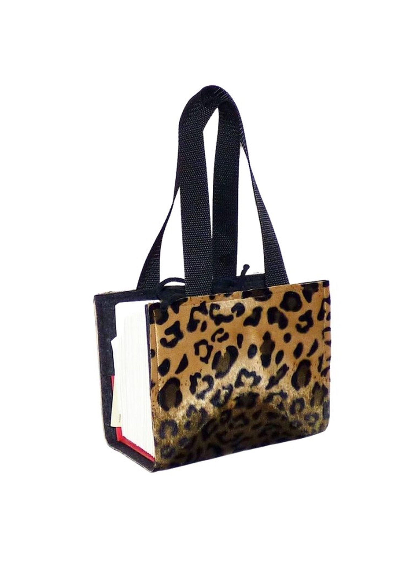Gesetztasche für Schönfelder, Fellimitat Leopard - StoffAkzente