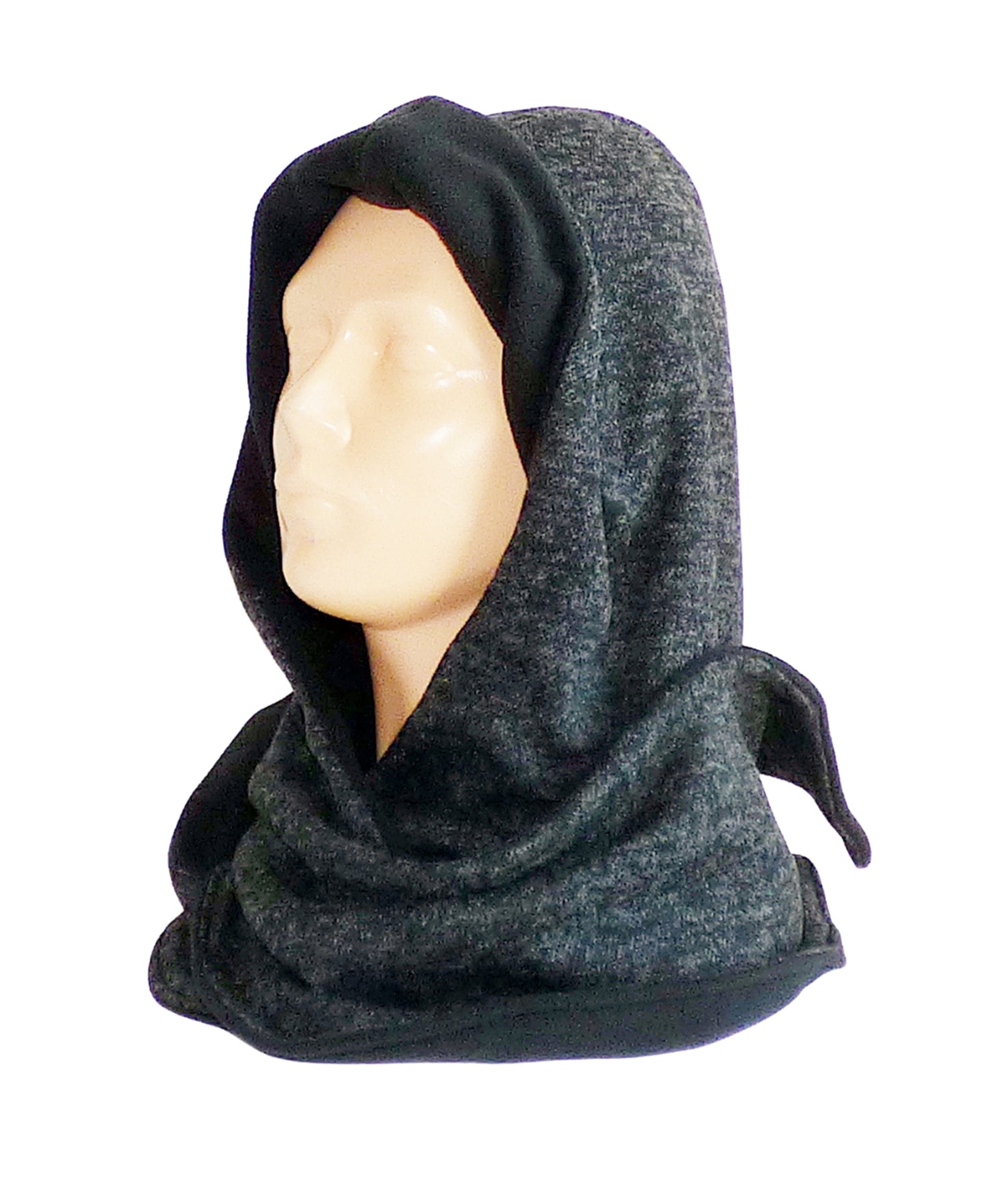 Kapuzenschal lange Schalenden schwarz