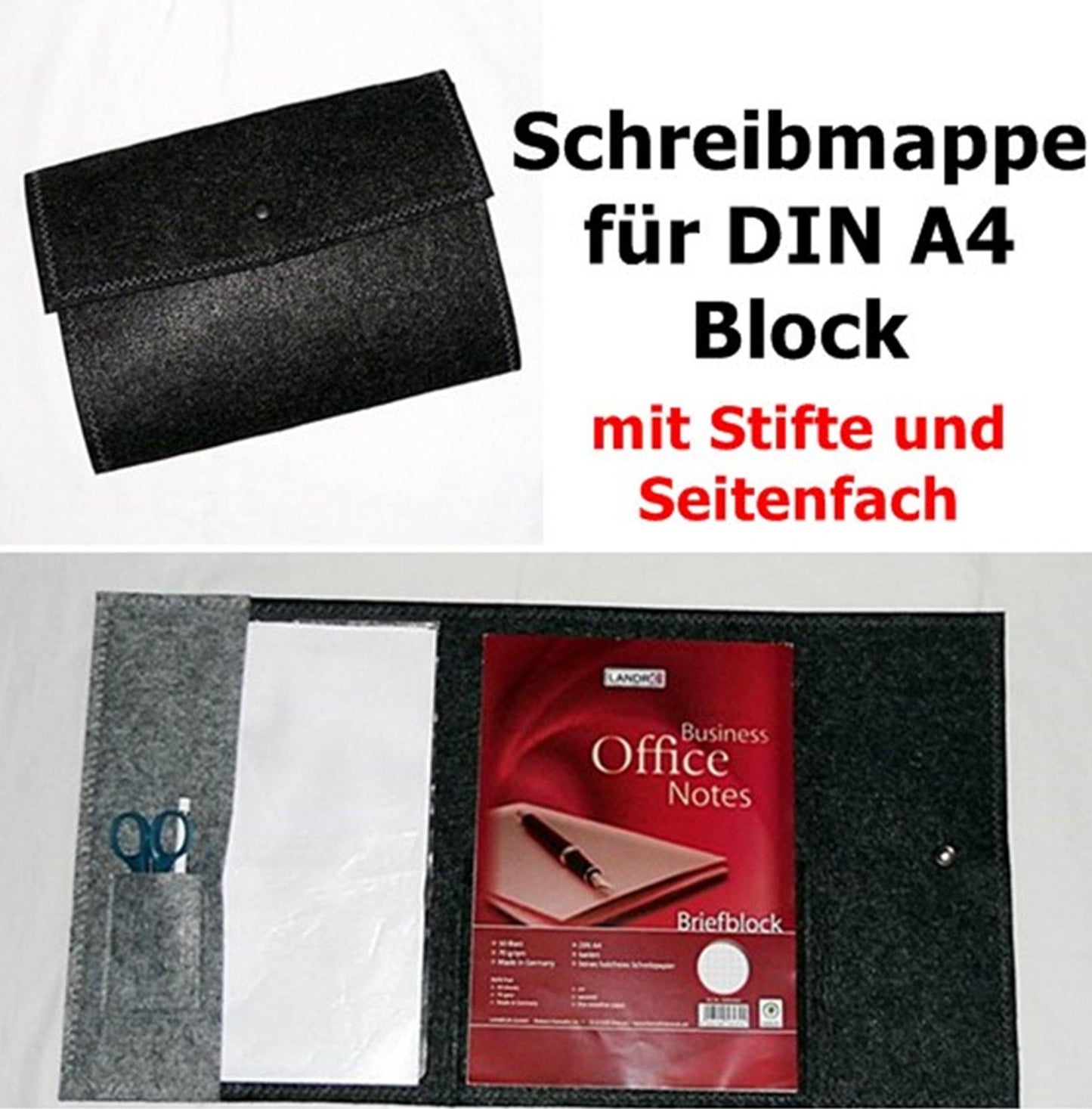 Schreibmappe, Aktenmappe, Filz