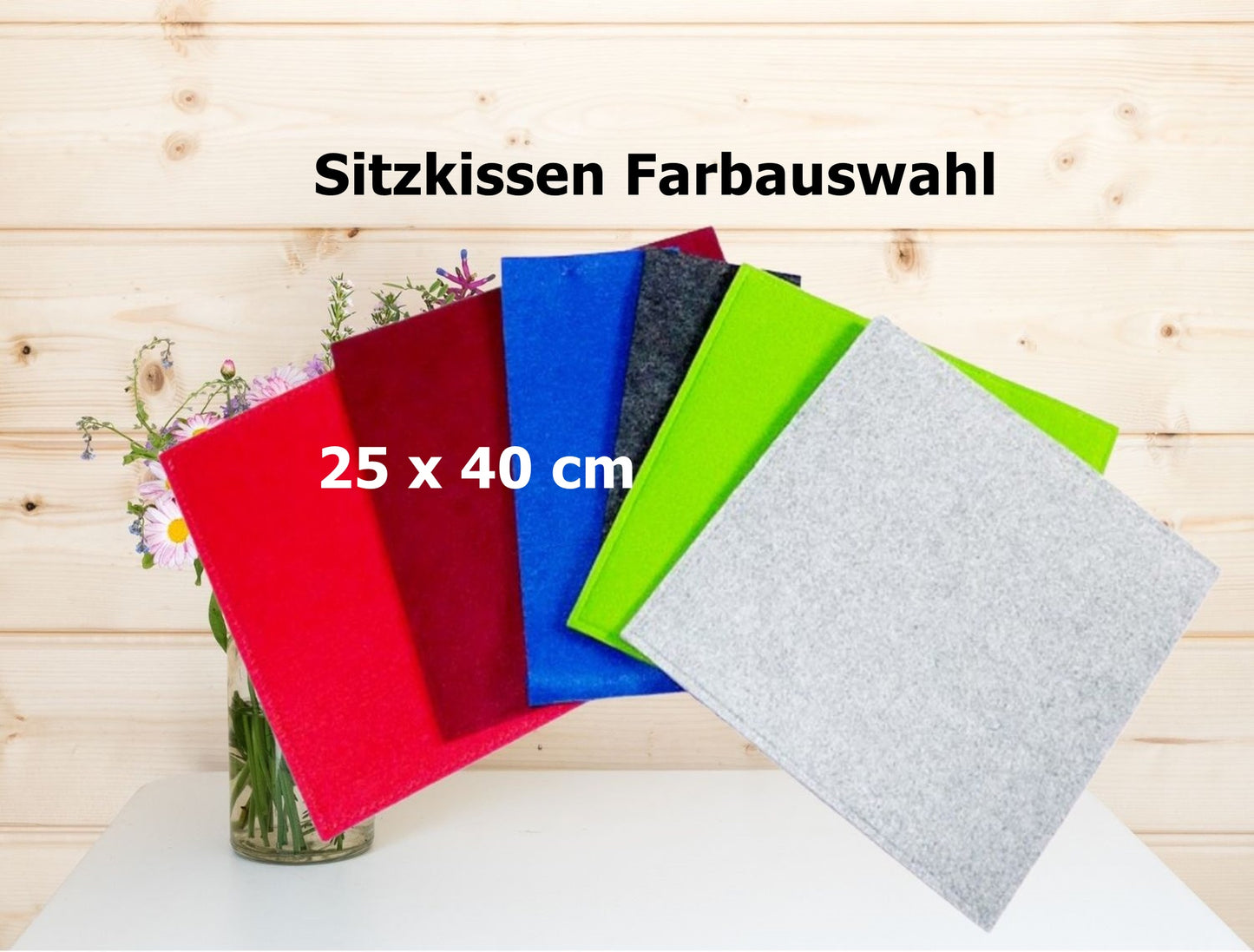 Sitzkissen Filz 25 x 40 cm