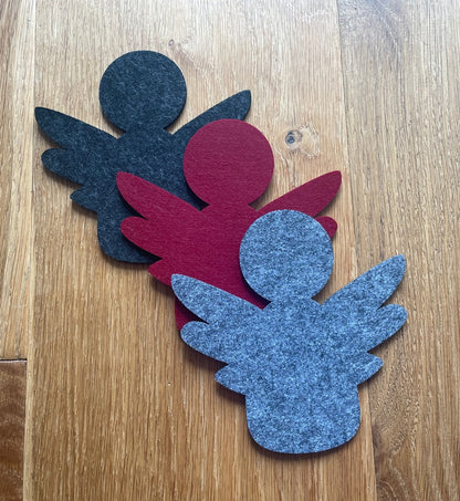 Filzuntersetzer Engel – Festliche Tischdeko in deiner Wunschgröße & Farbe