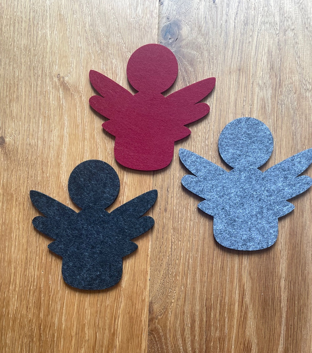Filzuntersetzer Engel – Festliche Tischdeko in deiner Wunschgröße & Farbe