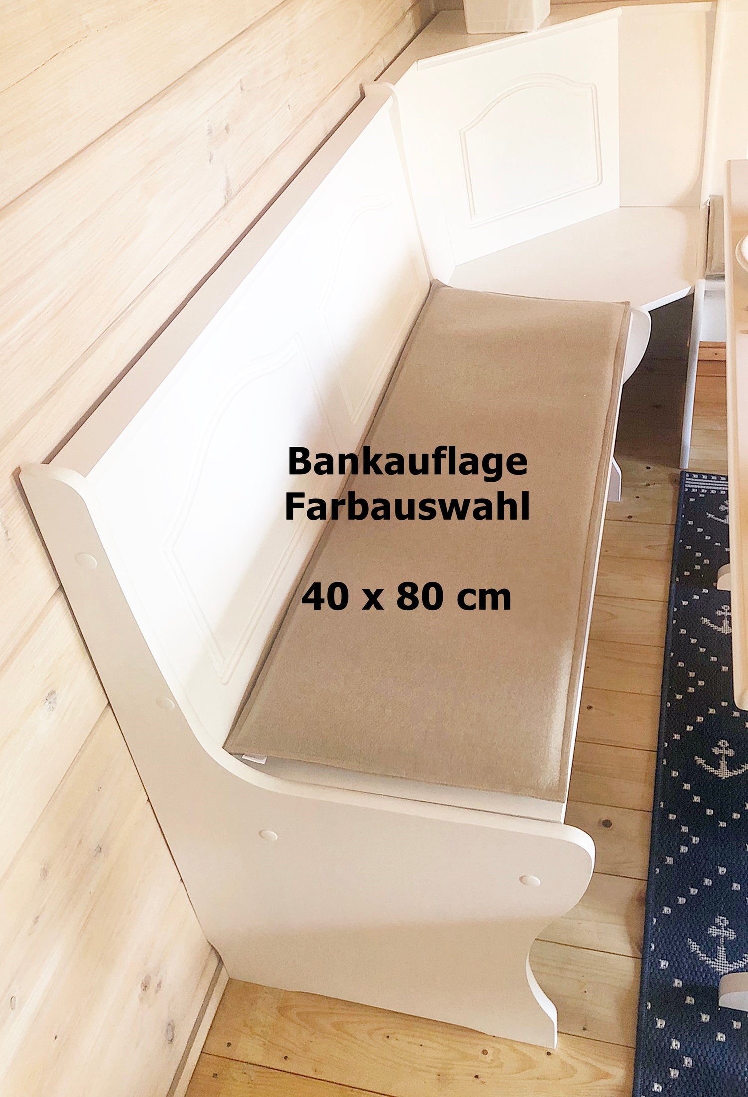 Bankauflage Filz Sitzkissen 40 x 80 cm