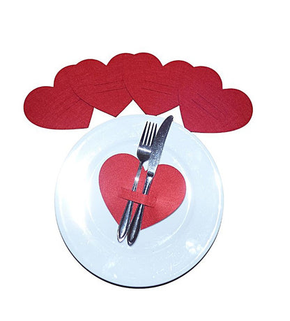 Filz Besteckhalter Herz, Farbauswahl, Bestecktasche, vegan