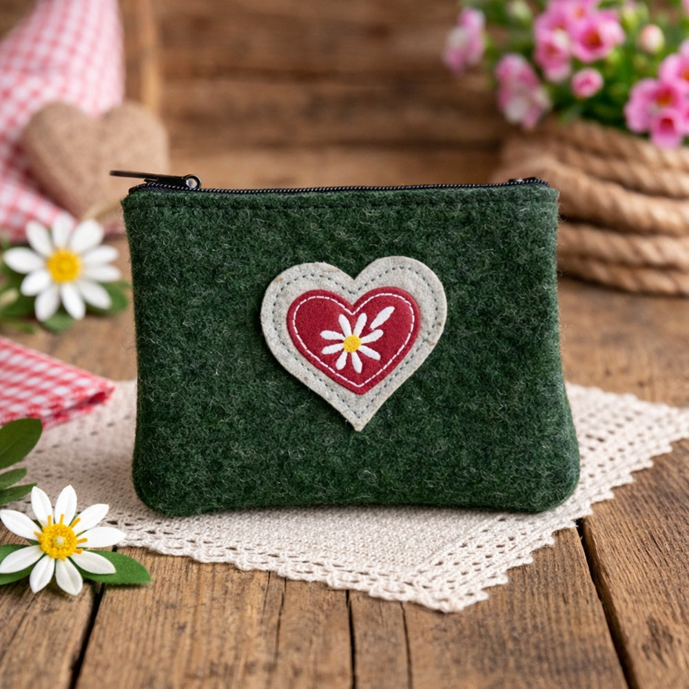 Dirndltasche Edelweiß & Herz