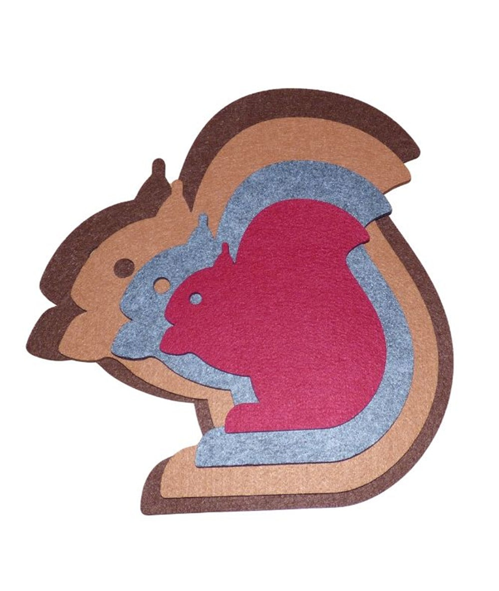 Filzuntersetzer Eichhörnchen, Auswahl Größe und Farbe