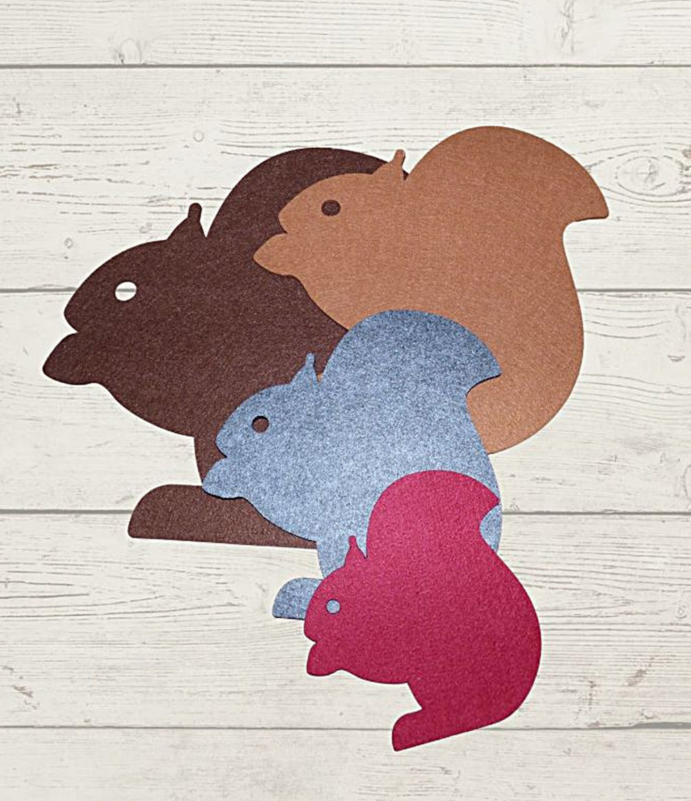 Filzuntersetzer Eichhörnchen, Auswahl Größe und Farbe