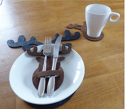 Filzuntersetzer Elch – Naturverbundene Deko & zuverlässiger Schutz für deinen Tisch