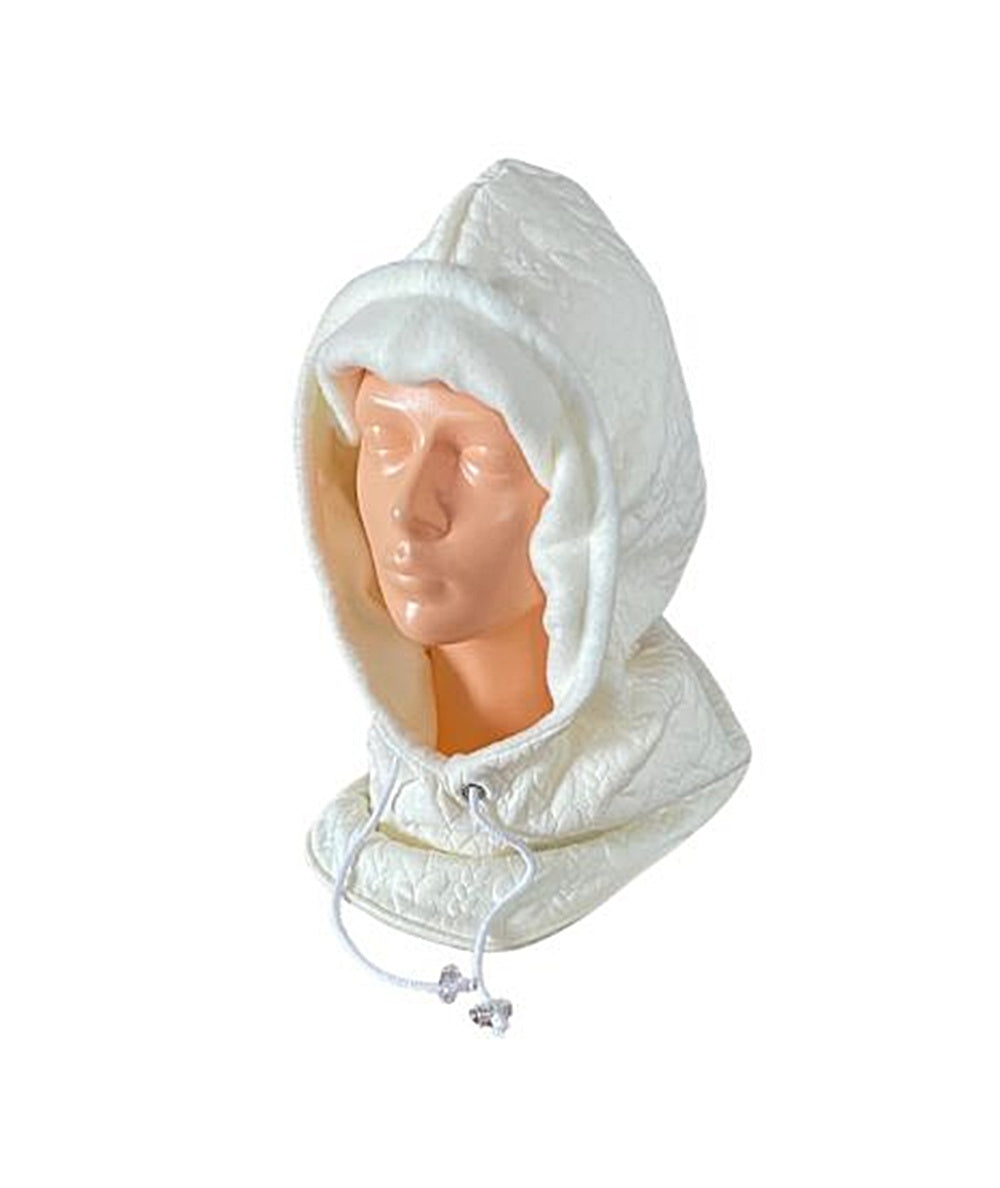 Kapuzenloop, Zopf Jacquard, creme