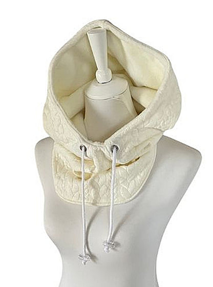 Kapuzenloop, Zopf Jacquard, creme