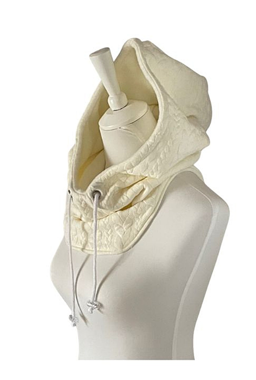 Kapuzenloop, Zopf Jacquard, creme