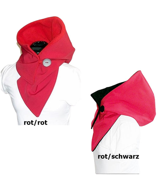 Kapuzenschal, Softshell, rot