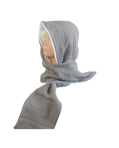 Kapuzenschal Zopf Jacquard – dein handgefertigtes, kuscheliges Unikat