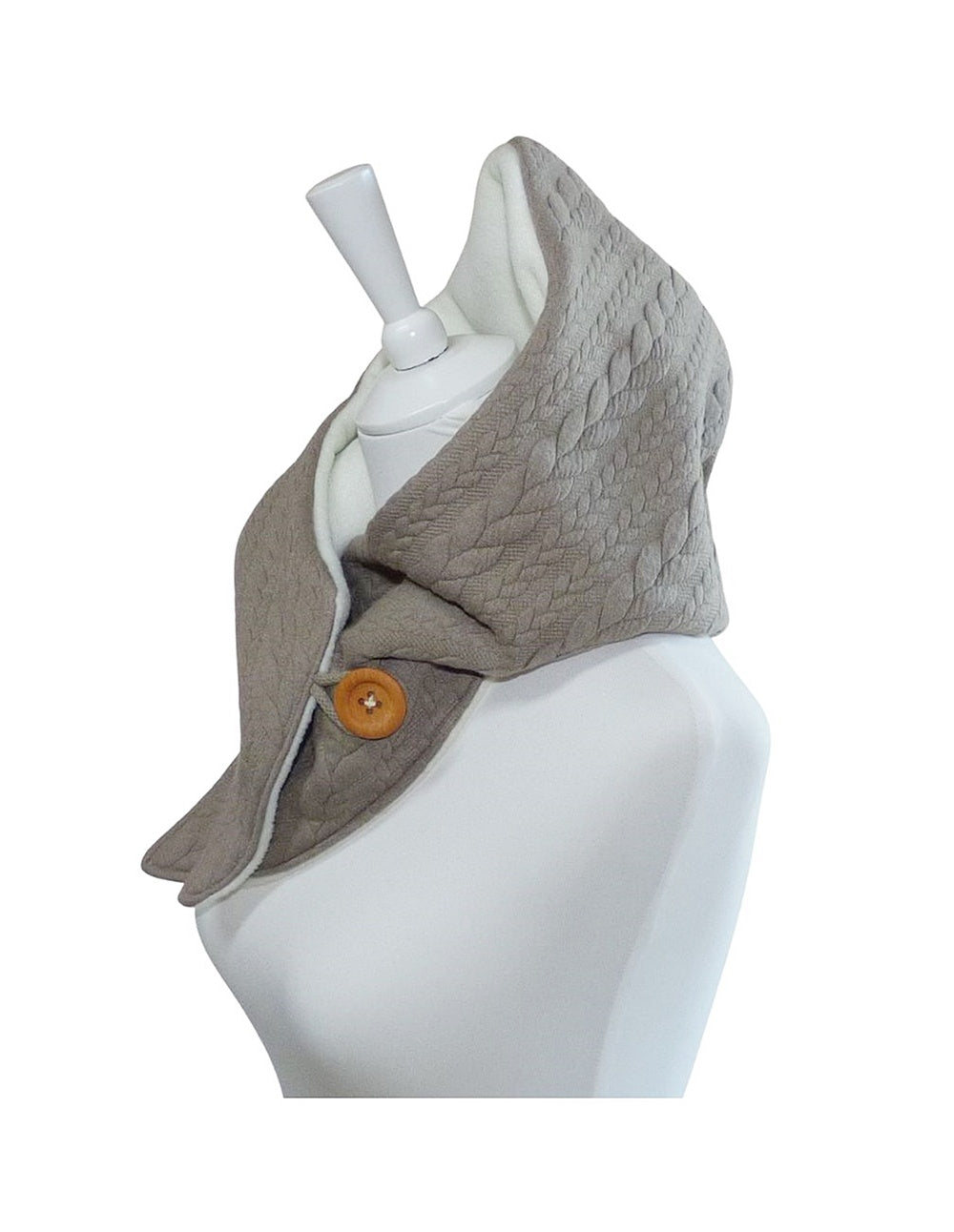 Kapuzenschal Zopf Jacquard – dein handgefertigtes, kuscheliges Lieblingsstück