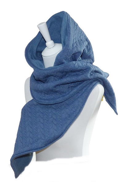 Kapuzenschal Zopf Jacquard – dein handgefertigtes, kuscheliges Unikat