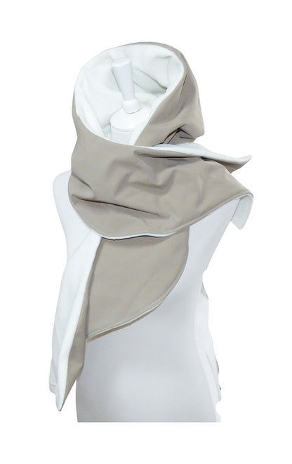 Kapuzenschal aus Softshell – mit langen Schalenden in verschiedenen Farben