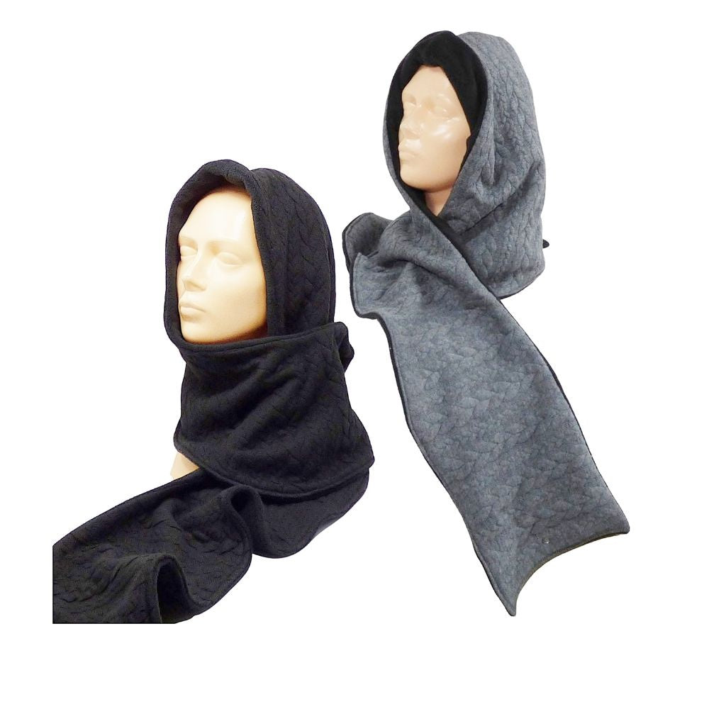 Kapuzenschal Zopf Jacquard – dein handgefertigtes, kuscheliges Unikat