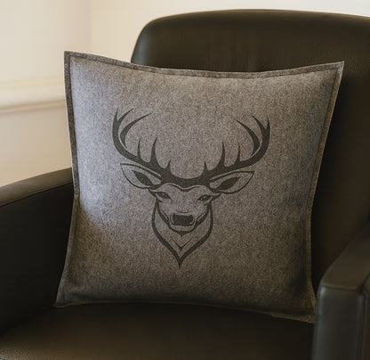 Sofakissen aus Filz mit Hirschmotiv 45 x 45 cm – Stilvolle Gemütlichkeit für dein Zuhause