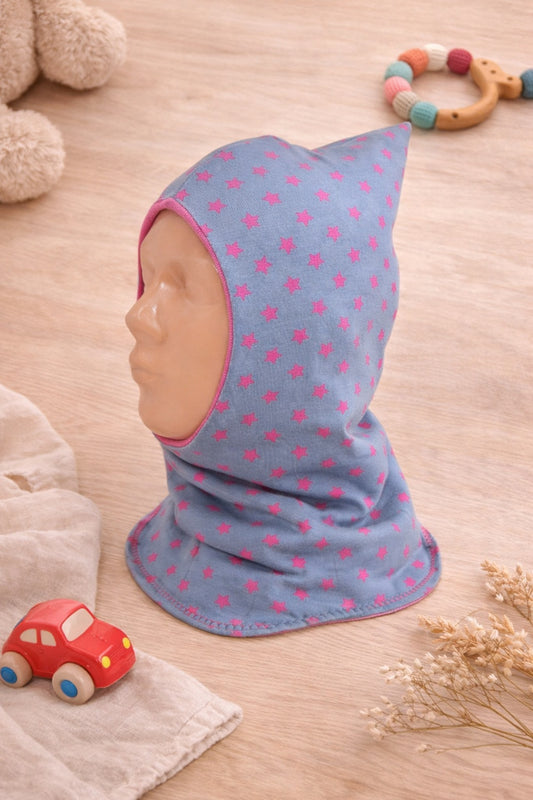 Kuschelige Schlupfmütze 42–47 cm aus Jersey 