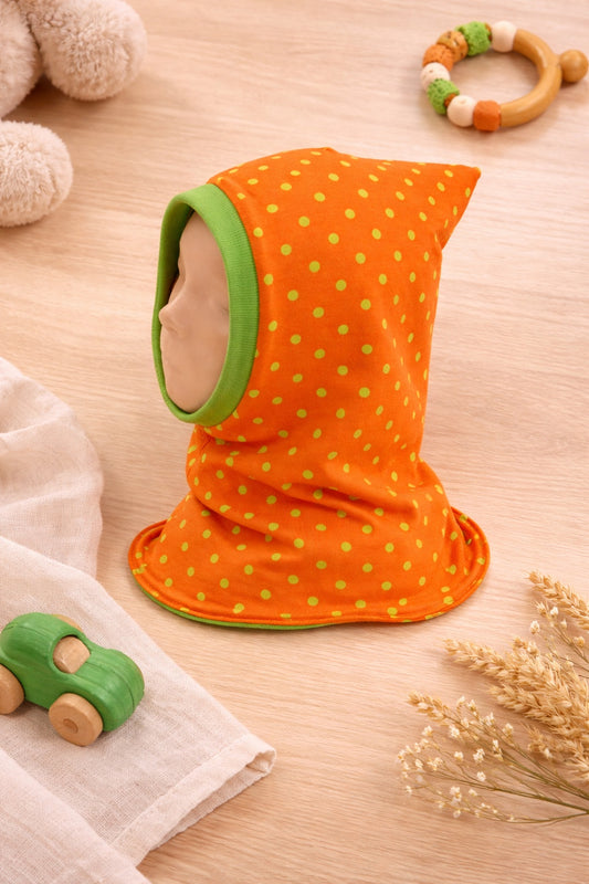 Schlupfmütze 48–52 cm aus Jersey & Fleece