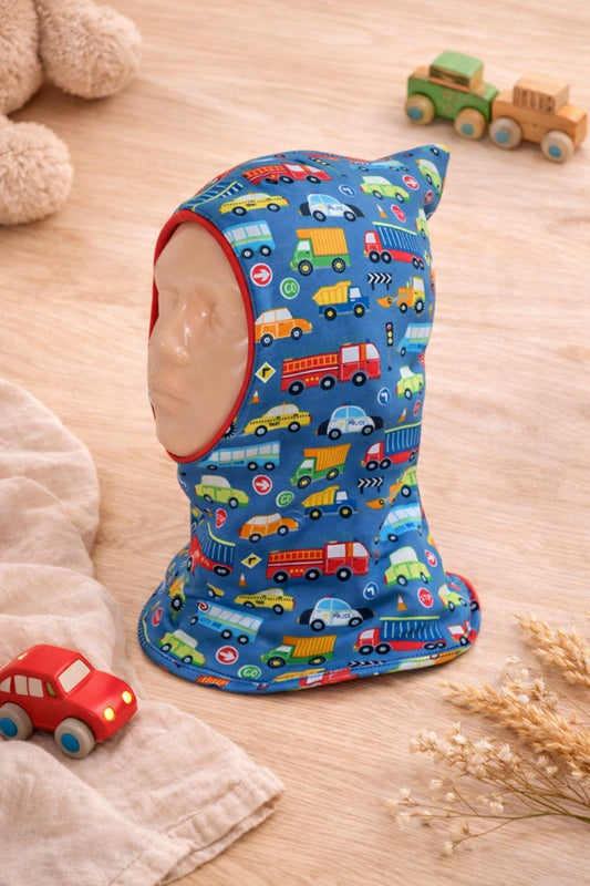 Schlupfmütze 42–47 cm aus Jersey 