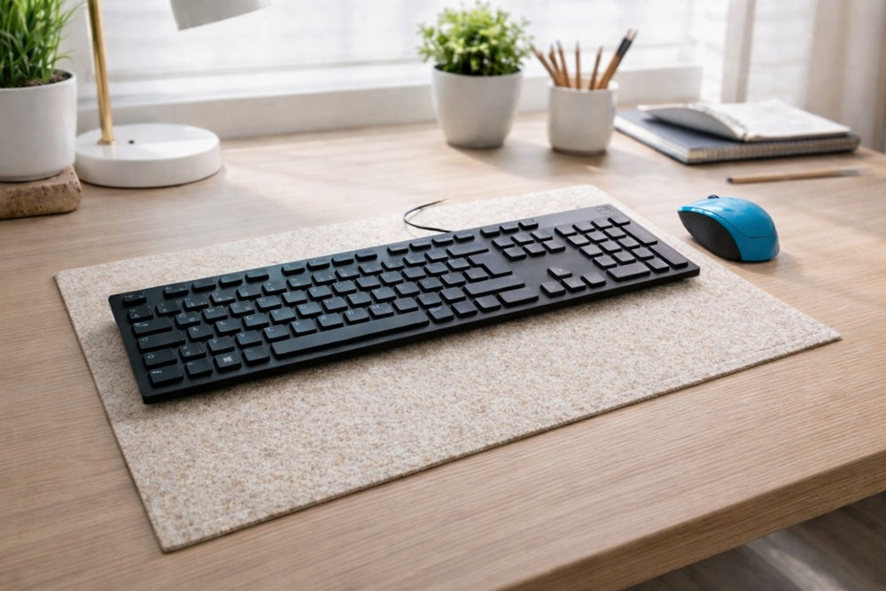 VIOLAN Filz Schreibtischunterlage mit Naht – nachhaltig & schützt deinen Arbeitsplatz