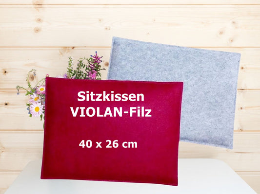 Sitzkissen VIOLAN Filz, 40 x 26 cm