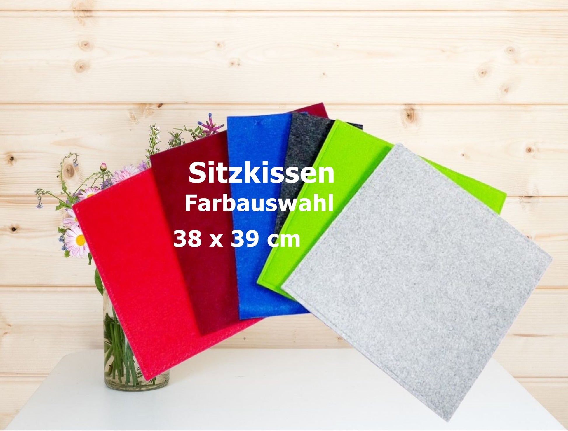 Sitzkissen Filz 38 x 39 cm