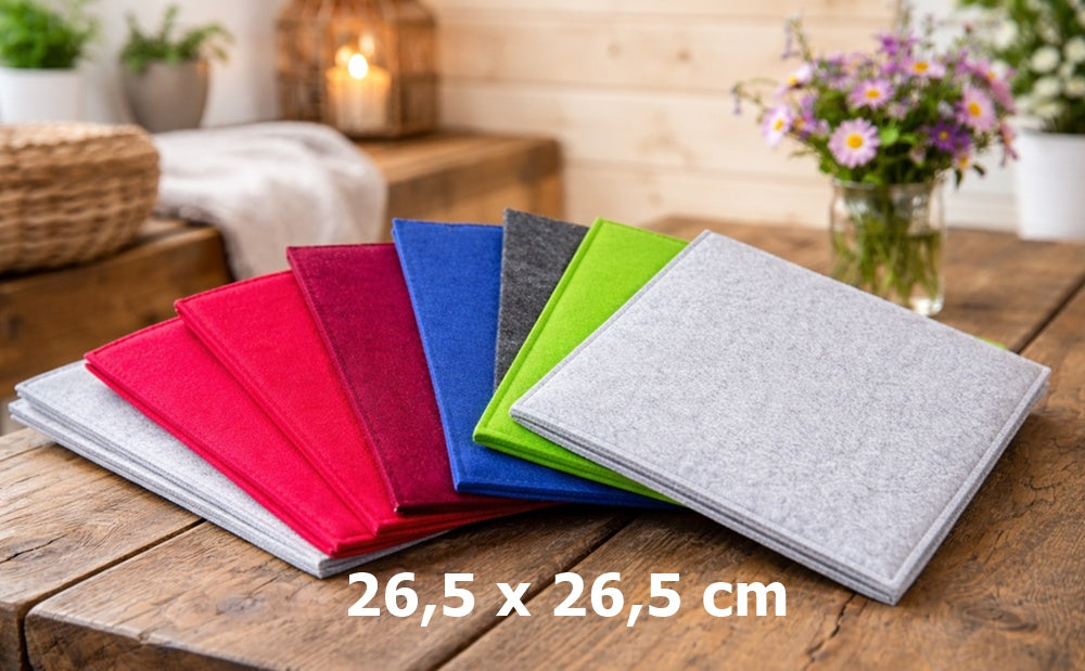 Filz Sitzkissen 26,5 x 26,5 cm cm bequem gepolstert