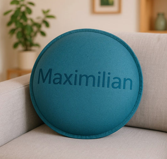 Felt seat cushion, Ø 25 cm with laser engraving