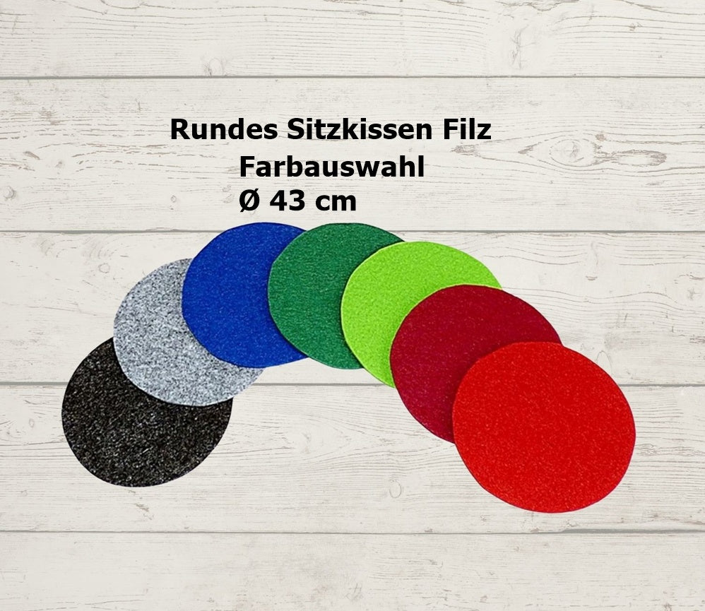 Sitzkissen Filz, Ø 43 cm, Farbauswahl