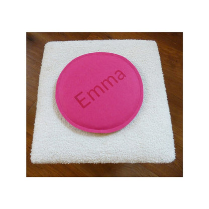 Sitzkissen Filz, Ø 25 cm mit Lasergravur