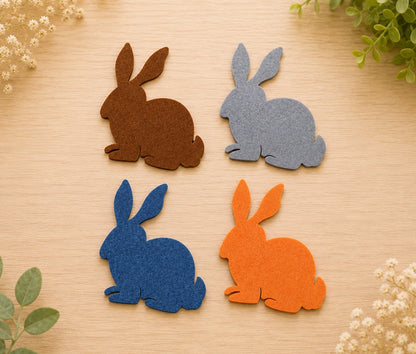 Bunte Filz-Streuteile mit verschiedenen Tiermotiven aus Polyesterfilz zum Basteln und Dekorieren, erhältlich in Einheiten zu je 10 gleichen Teilen.