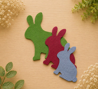Bunte Filz-Streuteile mit verschiedenen Tiermotiven aus Polyesterfilz zum Basteln und Dekorieren, erhältlich in Einheiten zu je 10 gleichen Teilen.