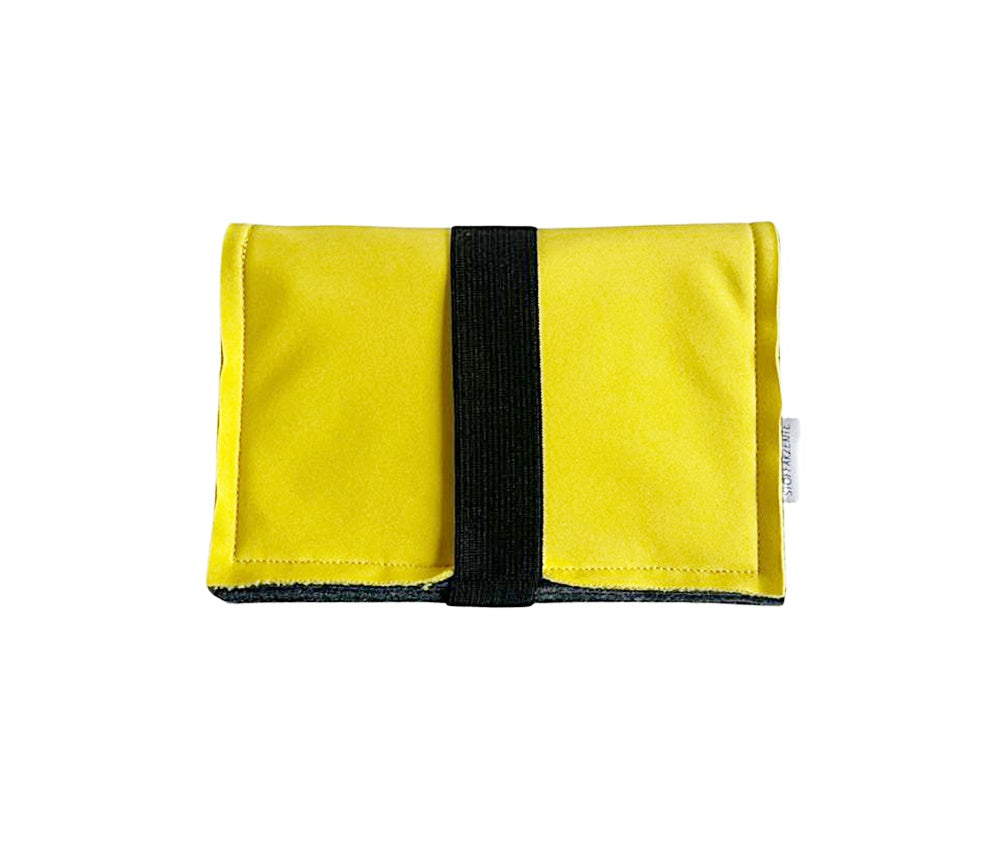 Tabaktasche Softshell Violan-Filz, gelb anthrazit