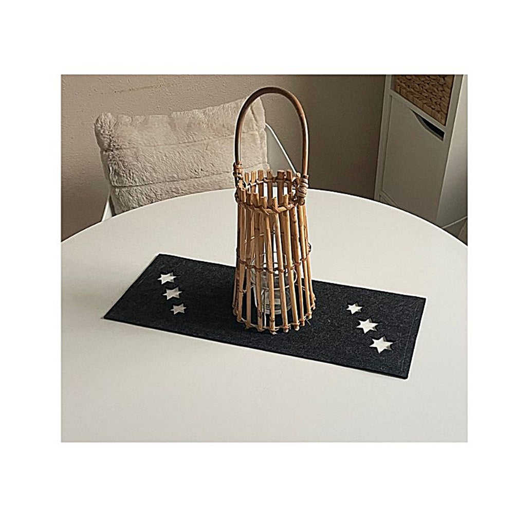 Tischläufer aus Filz – Weihnachtsdeko mit gelaserten Sternen in Wunschgröße & Farbe