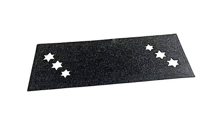 Tischläufer aus Filz – Weihnachtsdeko mit gelaserten Sternen in Wunschgröße & Farbe