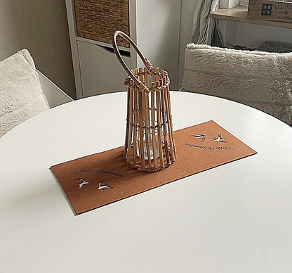 Tischläufer aus Filz mit Hirschmotiv & Schriftzug „Frohe Weihnachten“