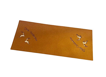 Tischläufer aus Filz mit Hirschmotiv & Schriftzug „Frohe Weihnachten“
