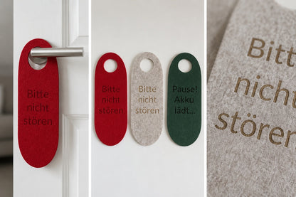 Felt seat cushion, Ø 25 cm with laser engraving