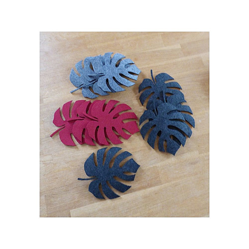 Filzuntersetzer Blatt, 17,5x14 cm