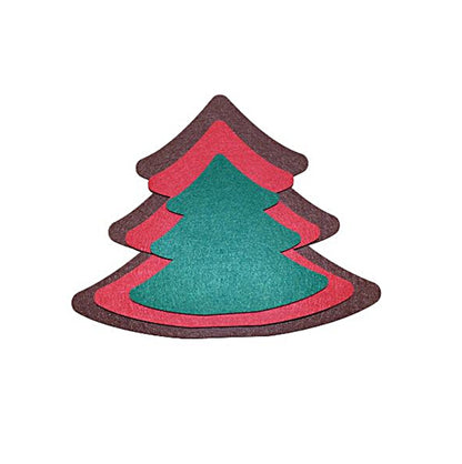 Filzuntersetzer, Tischset Tannenbaum, Auswahl Größe und Farbe