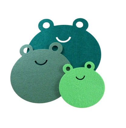 Filzuntersetzer Frosch, verschiedene Größen, Farbauswahl